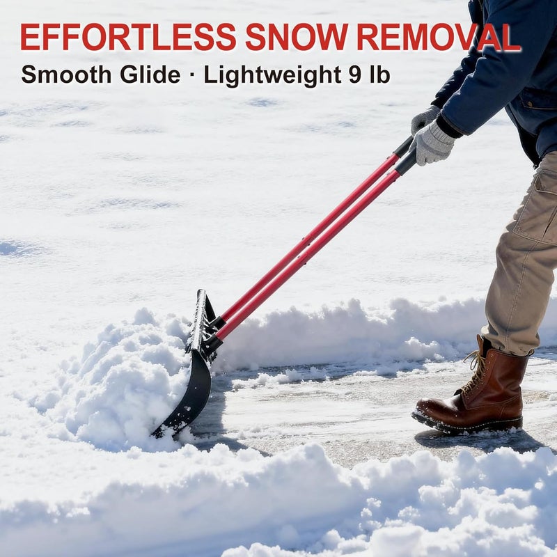 BREWIN TOOLS 30 Inch Snow Shovel for Driveway, Heavy-Duty Snow Pusher & Snow Plow, Lightweight Wide Blade for Fast Snow Removal, Back Saver Winter Tool for Driveway, Sidewalk, Patio, Deck - Image 3